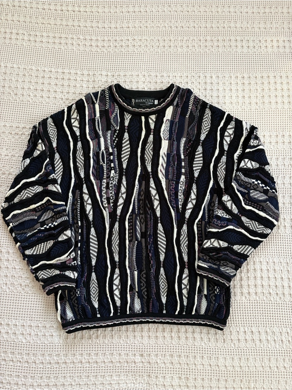 VTG Coogi Cosby Sweater 90s Men’s XL 3D Knit Baracuta by Tundra Crewneck